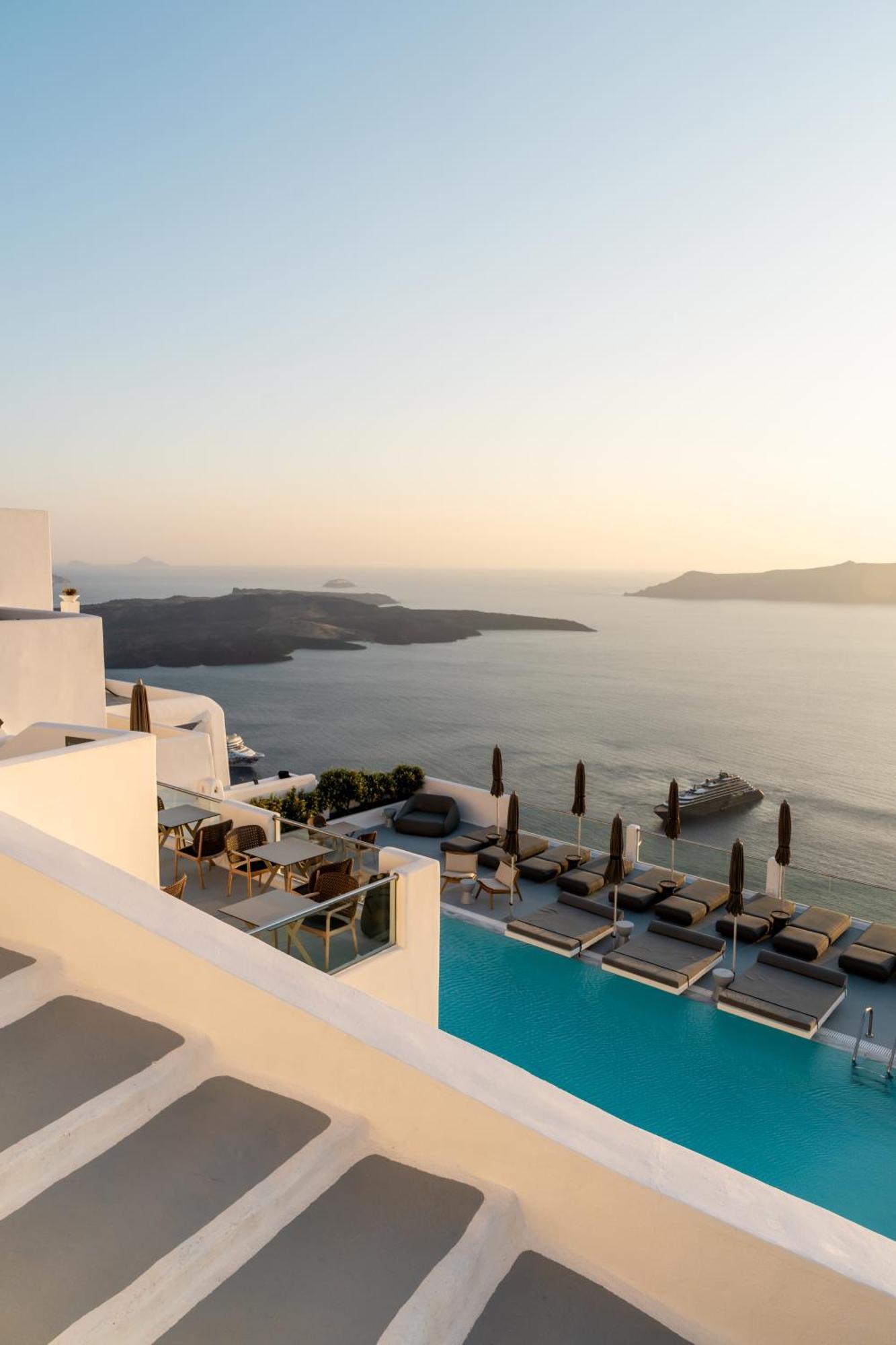 Belvedere Suites Firostefani Bagian luar foto